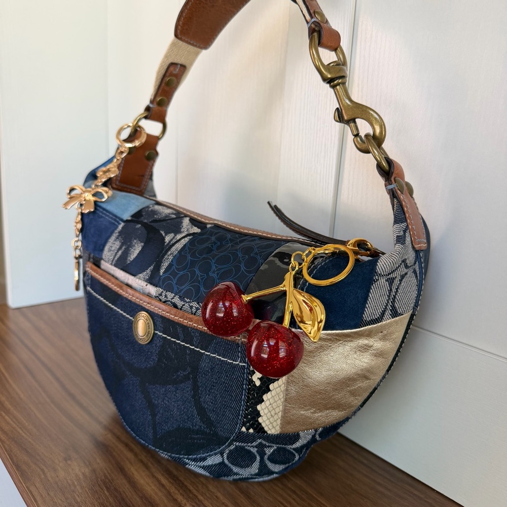 Coach Denim Patchwork Hobo Bag - image 3